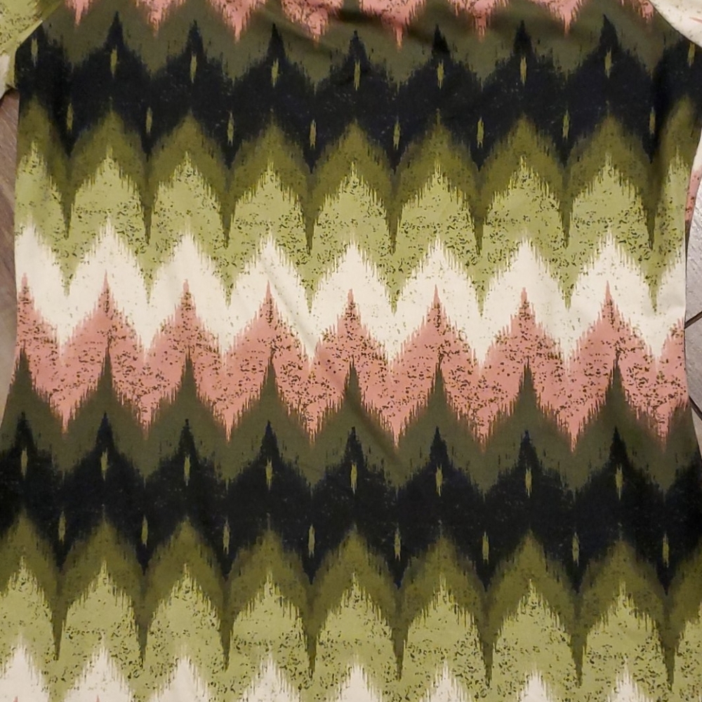 Multi Colored Pattern Form Fitting Dress - image 3